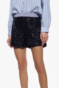 Short Imperial à sequins Blu