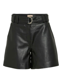 Short en cuir Rouge by Vila Roucarma Meteorite