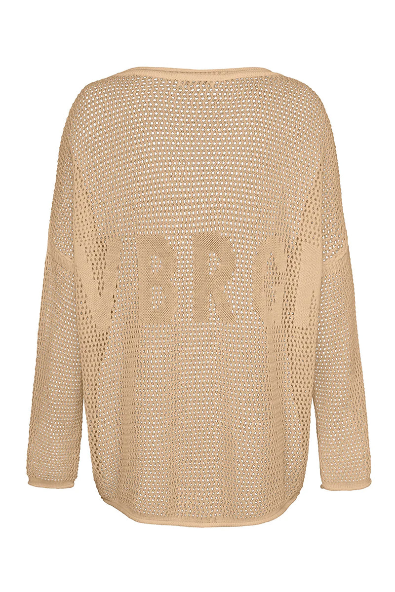 Sweat Liv Bergen crochet "LVBRGN" Sand