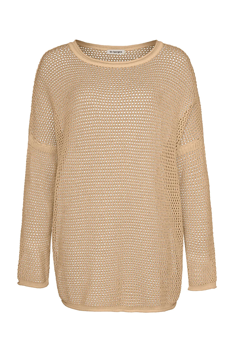 Sweat Liv Bergen crochet "LVBRGN" Sand