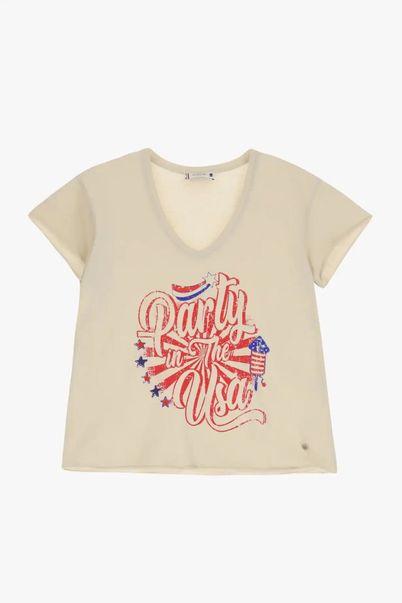 T-shirt Please "Party in The Usa" Chalk