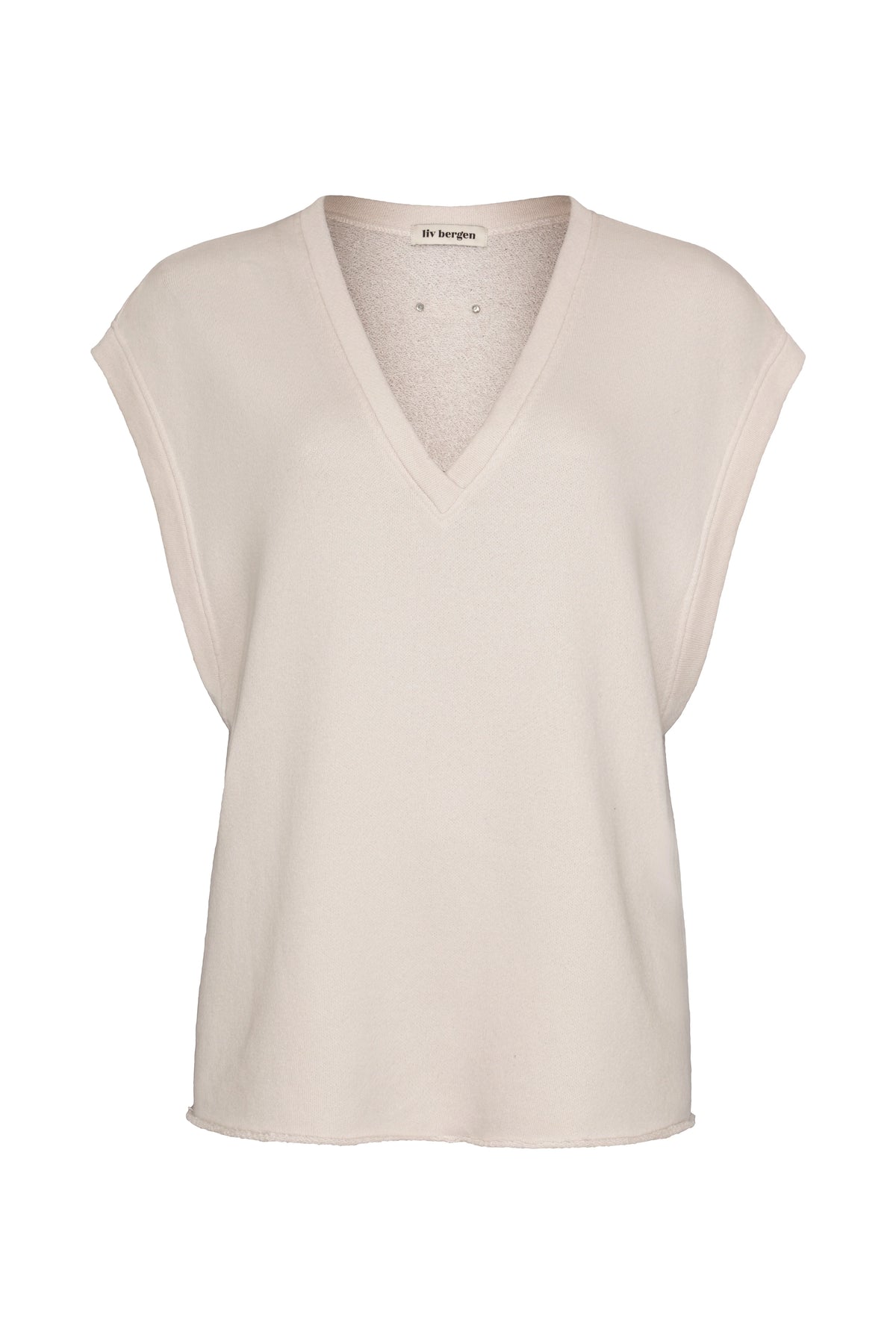 Top Liv Bergen V-shirt Dirty White