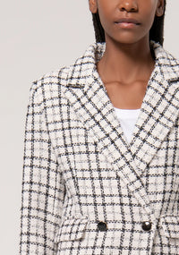 Blazer Fracomina en tweed Black/Cream