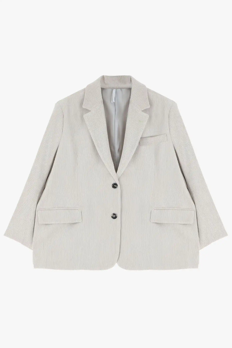 Blazer Oversize Imperial Velours côtelé Latte