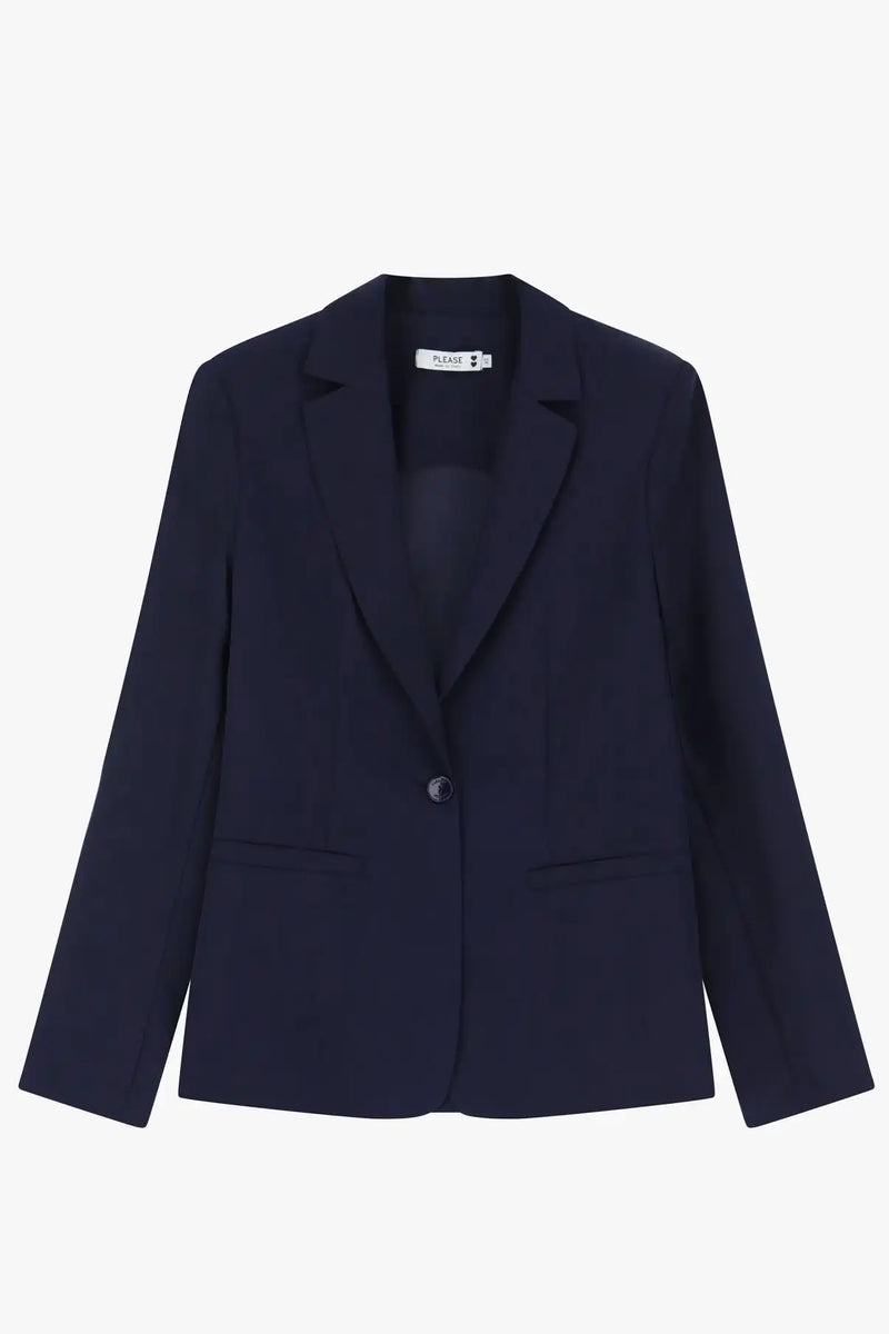 Blazer Please un bouton Navy