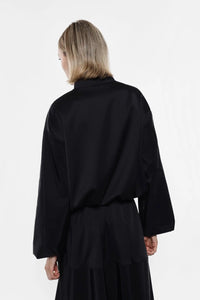 Blouson oversize Imperial bomber Satin Nero