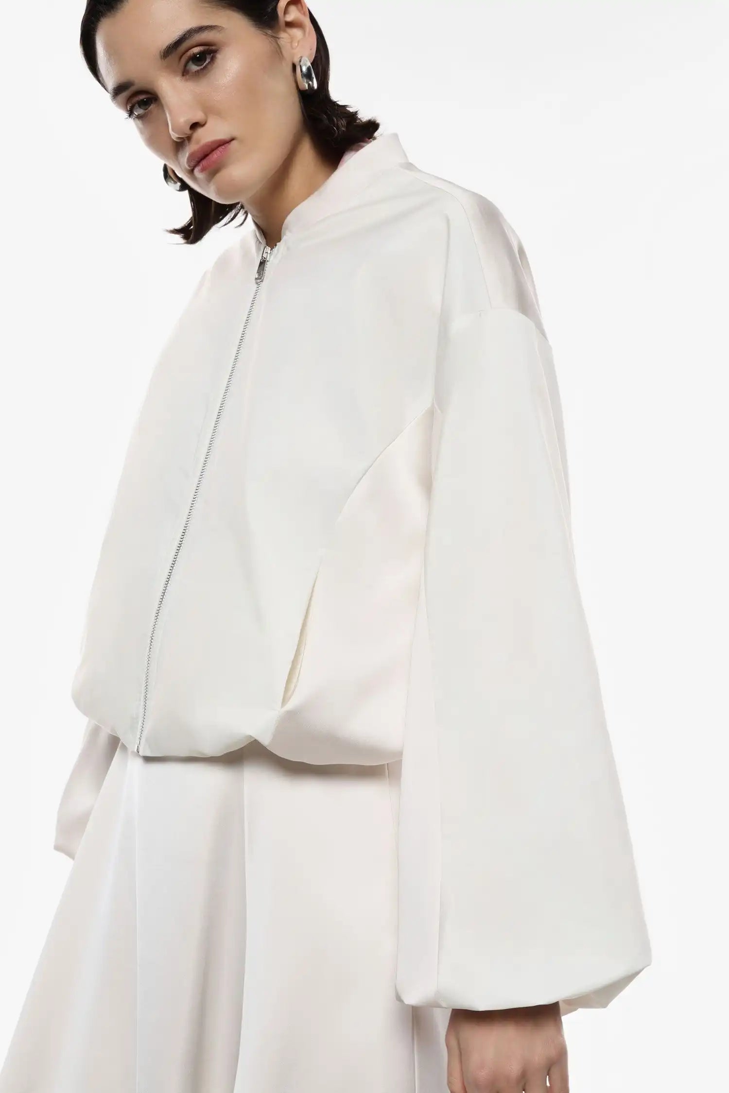 Blouson oversize Imperial bomber Satin Zinco