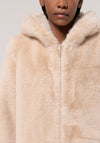 Manteau Fracomina fausse fourrure Sand