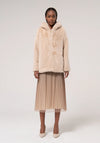 Manteau Fracomina fausse fourrure Sand