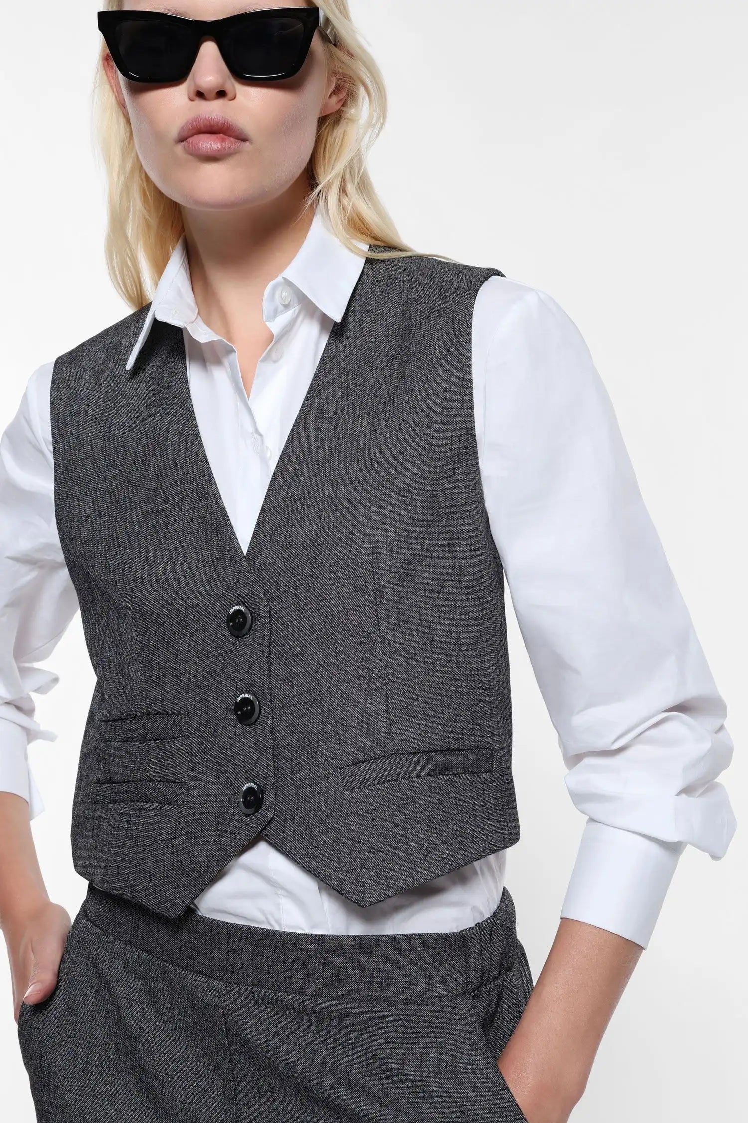 Gilet court Imperial Nero