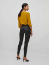 Leggings Rouge By Vila en cuir Vijeannine